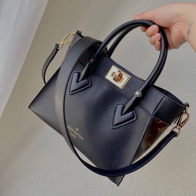 Louis Vuitton® On My Side PM Greige. Size  Calf leather, Crossbody bag,  Women handbags