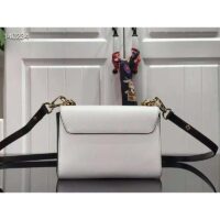 Louis Vuitton LV Women Twist MM Handbag White Epi Smooth Grained Leather