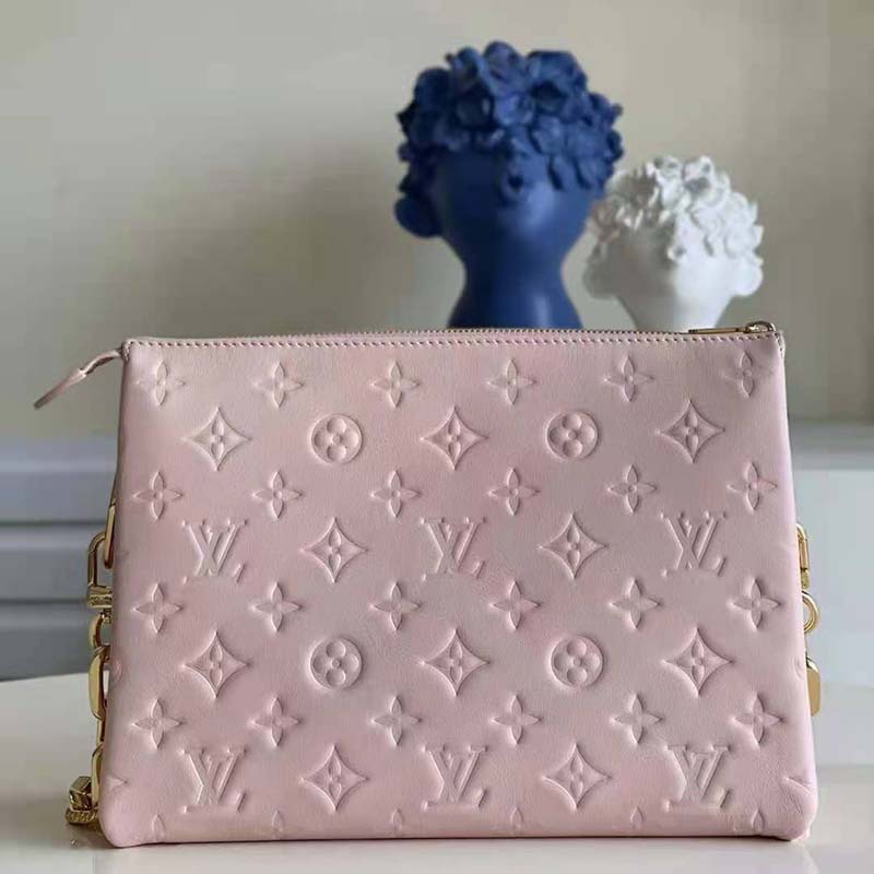 Louis Vuitton Coussin Bag Monogram Embossed Puffy Lambskin PM Pink 911921