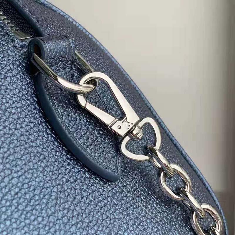 Speedy bandoulière leather handbag Louis Vuitton Navy in Leather - 24651239