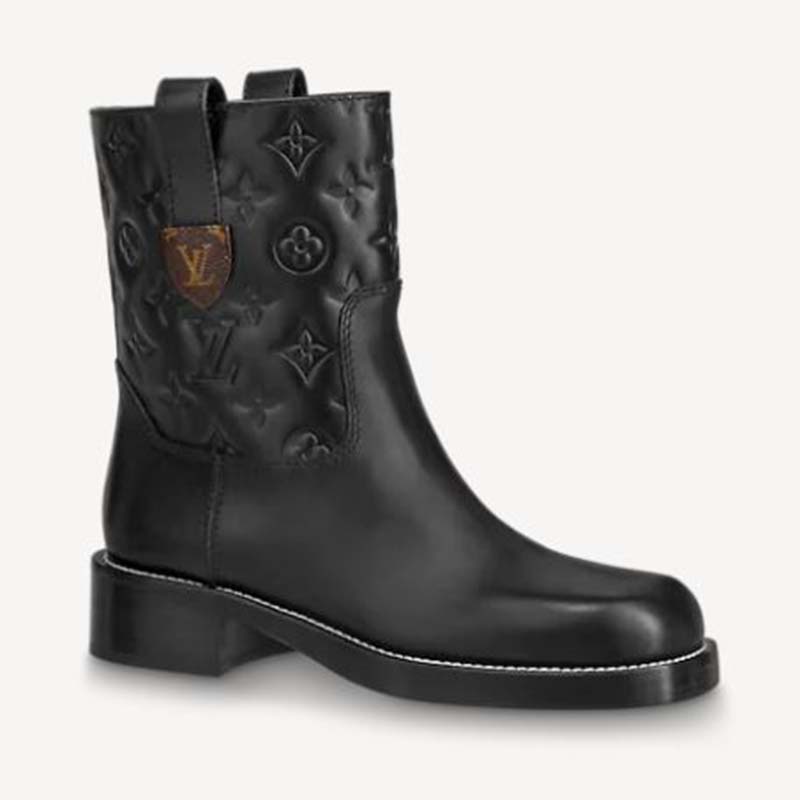 Lauréate leather ankle boots Louis Vuitton Black size 39 EU in