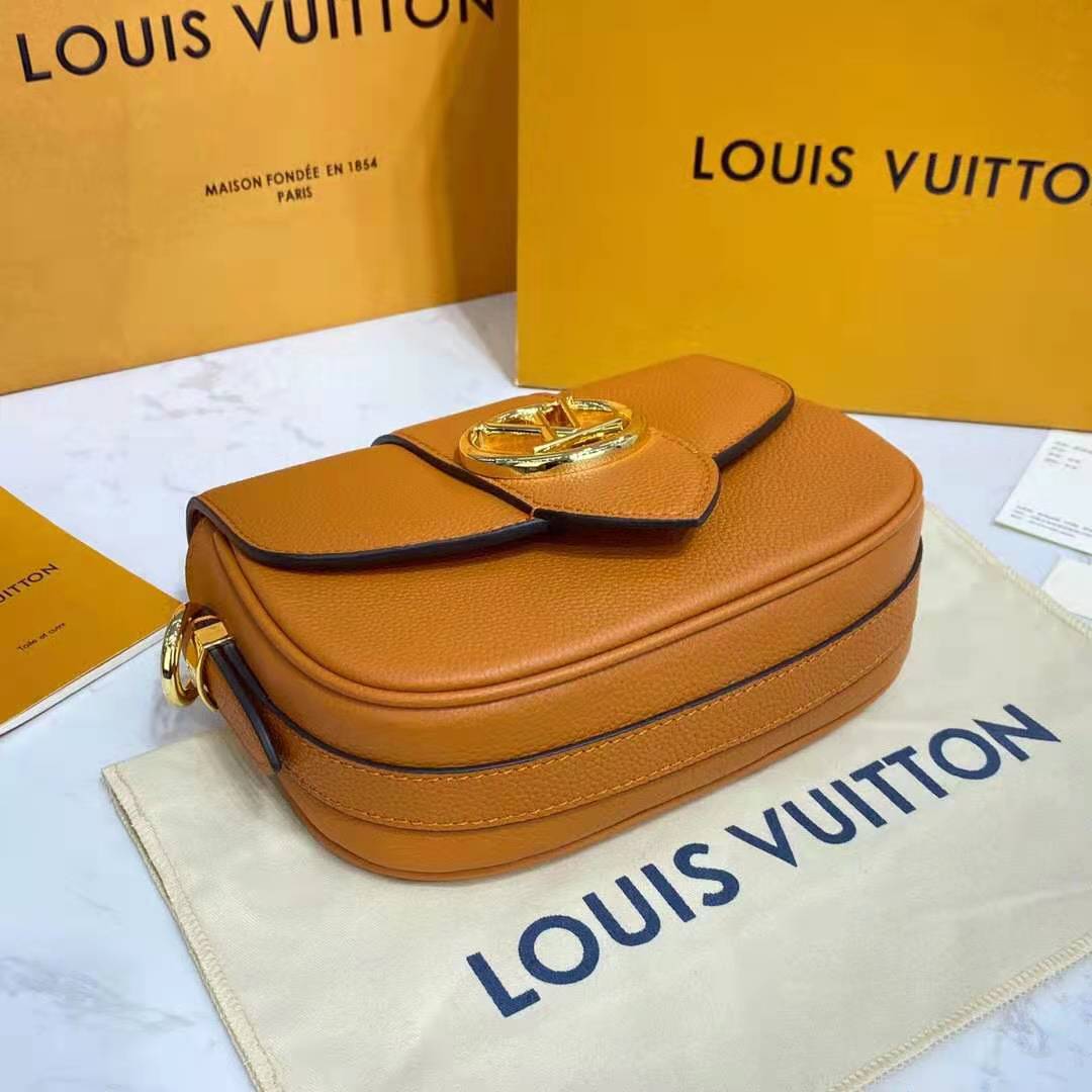 Louis+Vuitton+LV+Pont+9+Crossbody+MM+Sienne+Doree+Leather for sale