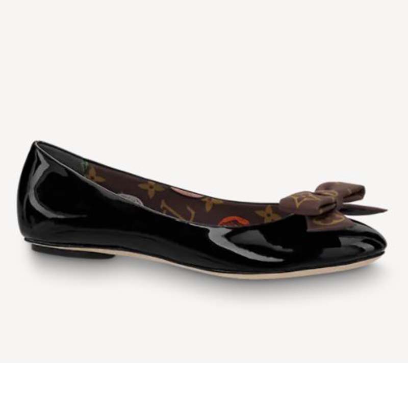 Louis Vuitton Black Leather Bow Flat Sandals Size 8.5/39 - Yoogi's Closet
