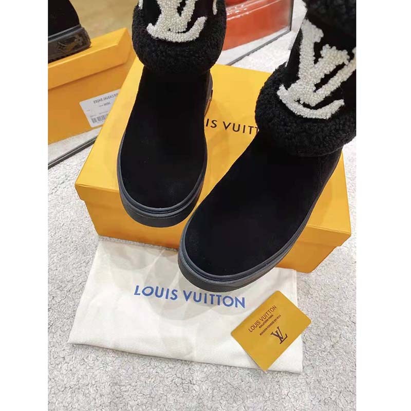Louis Vuitton Snowdrop Flat Ankle Cognac Brown Boots FA0270 Sz 41 / 11 US /  8UK