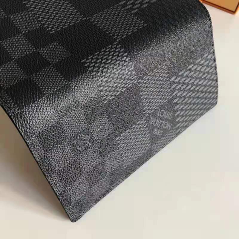 Louis Vuitton Gray Rare Brazza Damier Gm Graphite Canvas Bifold Wallet LV-W0930P-0386  – MISLUX