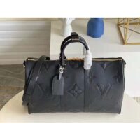 Louis Vuitton LV Unisex Keepall Bandoulière 45 Bag Black Cowhide Leather