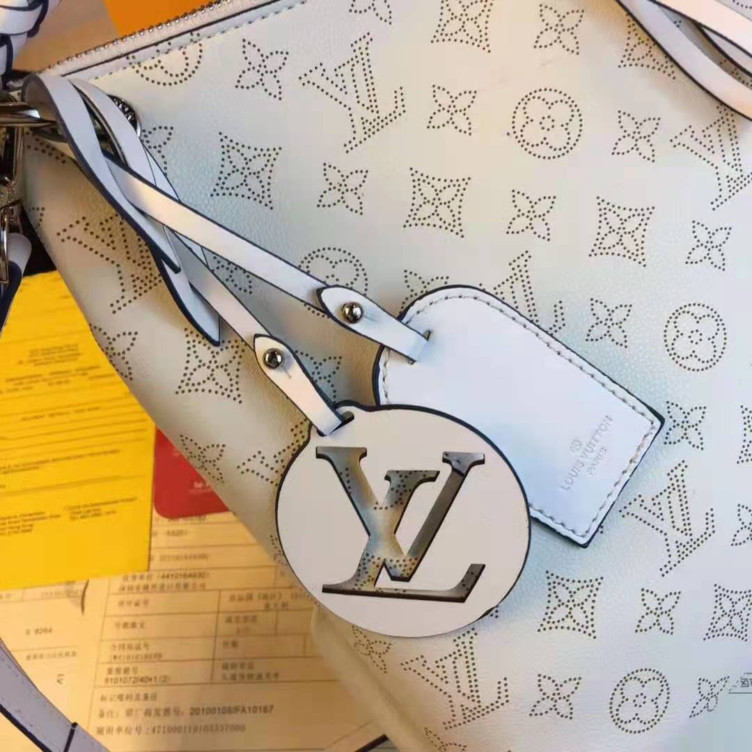 Louis Vuitton LV Women Beaubourg Hobo Bag Snow White Mahina Perforated Calf  Leather - LULUX