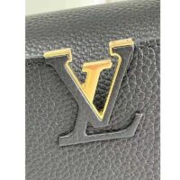 Louis Vuitton LV Women Capucines MM Black Taurillon Cowhide Leather