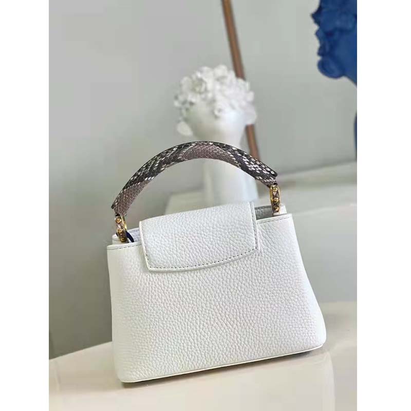 Louis Vuitton LV capucines mini new White Leather ref.480437 - Joli Closet