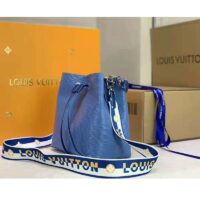 Louis Vuitton LV Women NéoNoé BB Bucket Bag Blue Epi Grained Cowhide