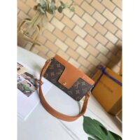 Louis Vuitton LV Women Padlock On Strap Bag Caramel Monogram Coated Canvas Cowhide Leather