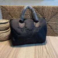 Louis Vuitton LV Women Speedy Bandoulière 25 Handbag Black Econyl Mini Monogram Coated Canvas