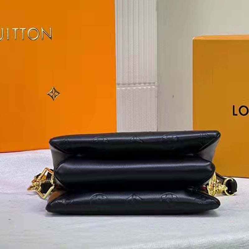 Louis Vuitton Coussin BB Monogram Embossed Black in Lambskin