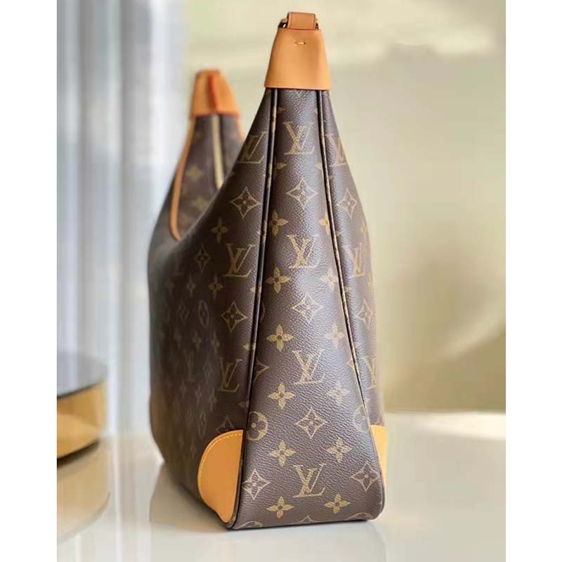 Boulogne cloth handbag Louis Vuitton Brown in Cloth - 33829140