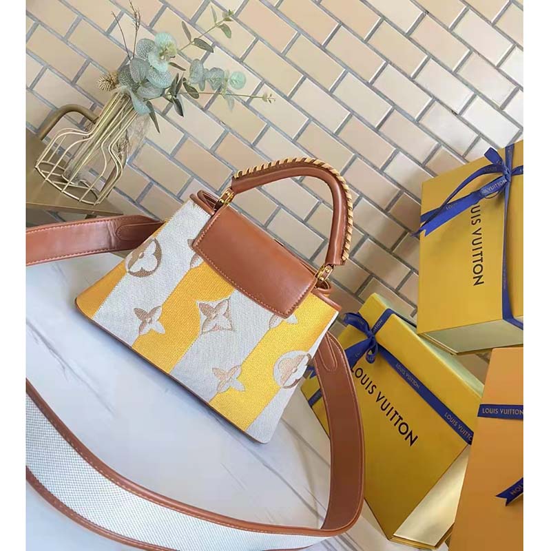 Louis Vuitton 2021 Canvas Monogram Capucines BB w/ Strap - Yellow Handle  Bags, Handbags - LOU701665