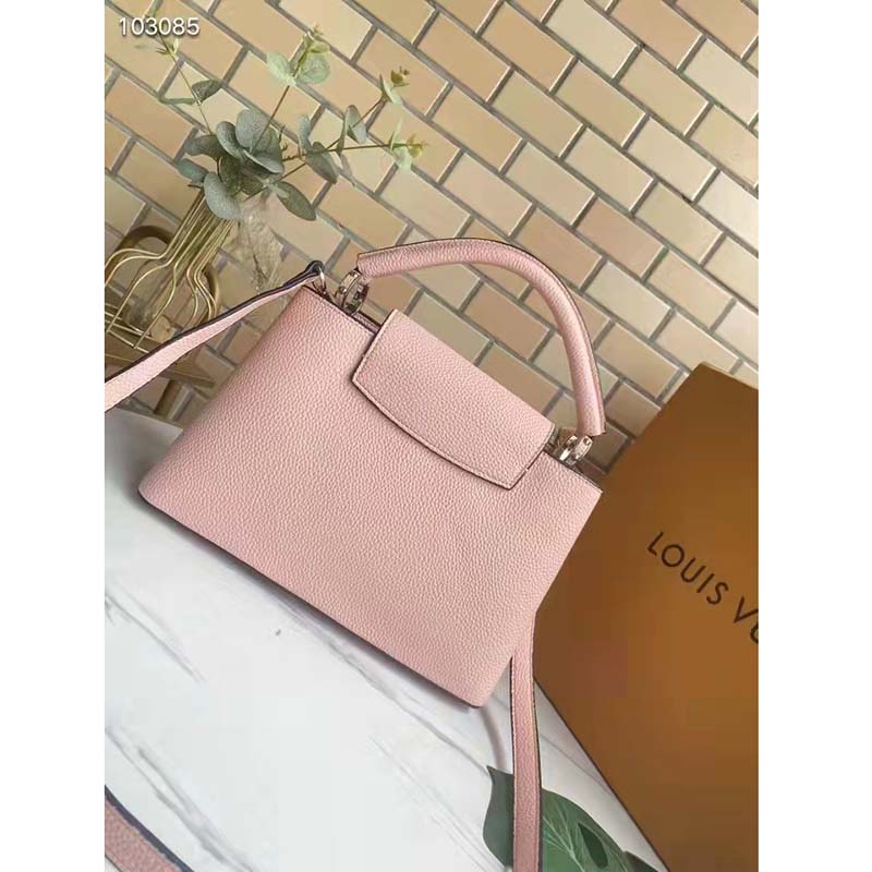 Louis Vuitton LV Women Capucines MM Handbag Magnolia Pink