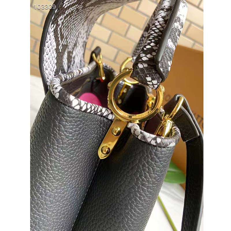 Louis Vuitton Capucines Wallet Python Brown 1632521