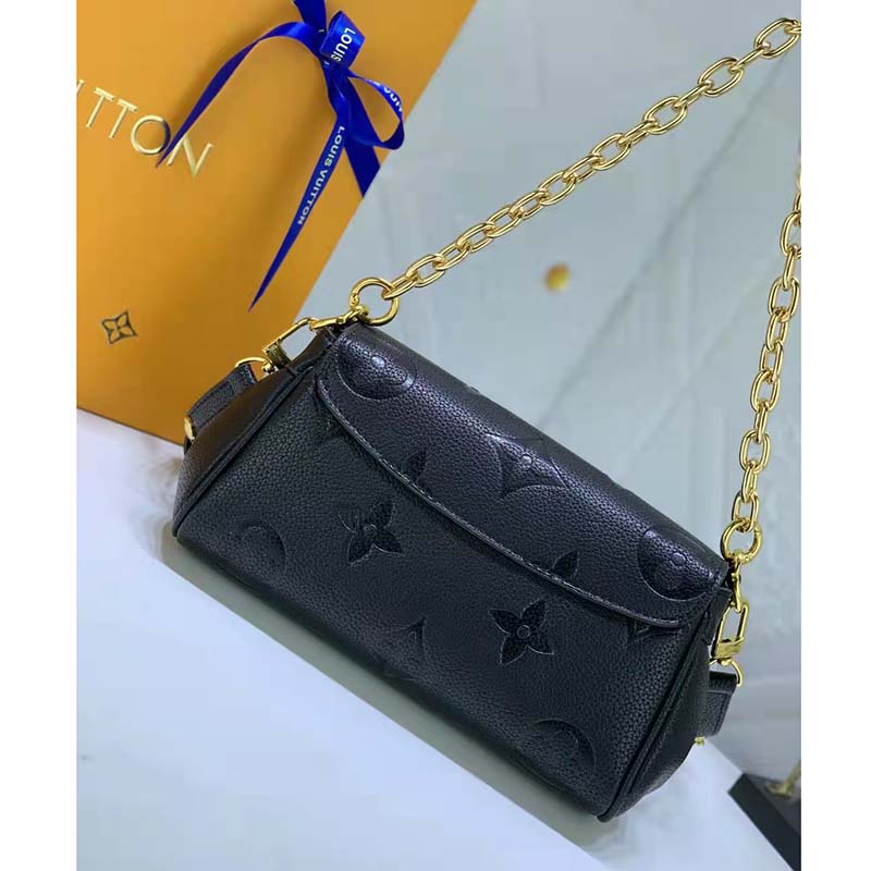 Louis Vuitton LV Women Favorite Black Monogram Empreinte Cowhide Leather -  LULUX