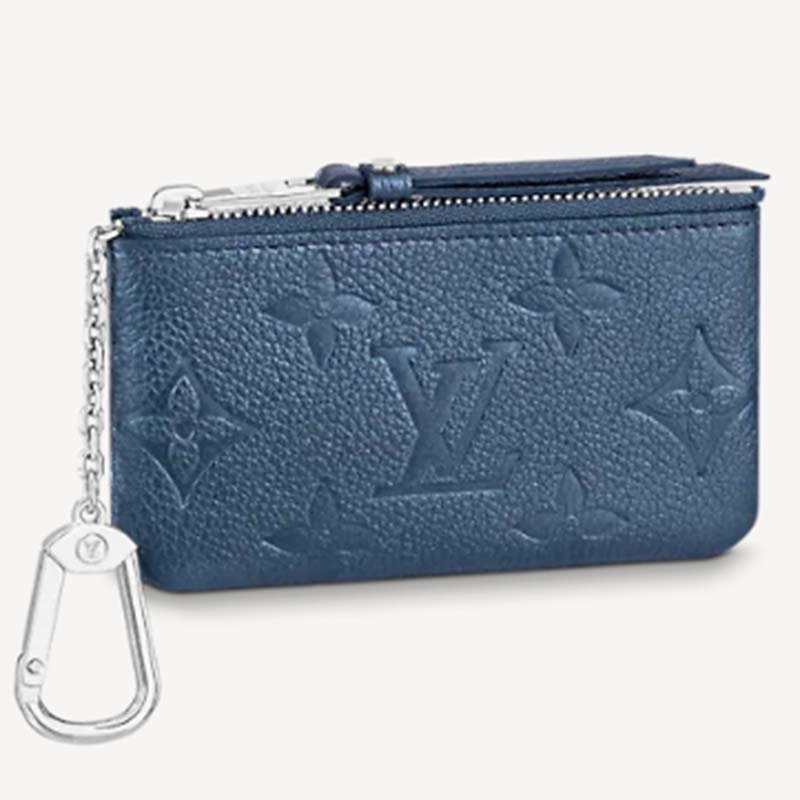 Louis Vuitton LV key pouch Navy blue Leather ref.192265