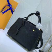 Louis Vuitton LV Women Montaigne MM Handbag Monogram Empreinte Black