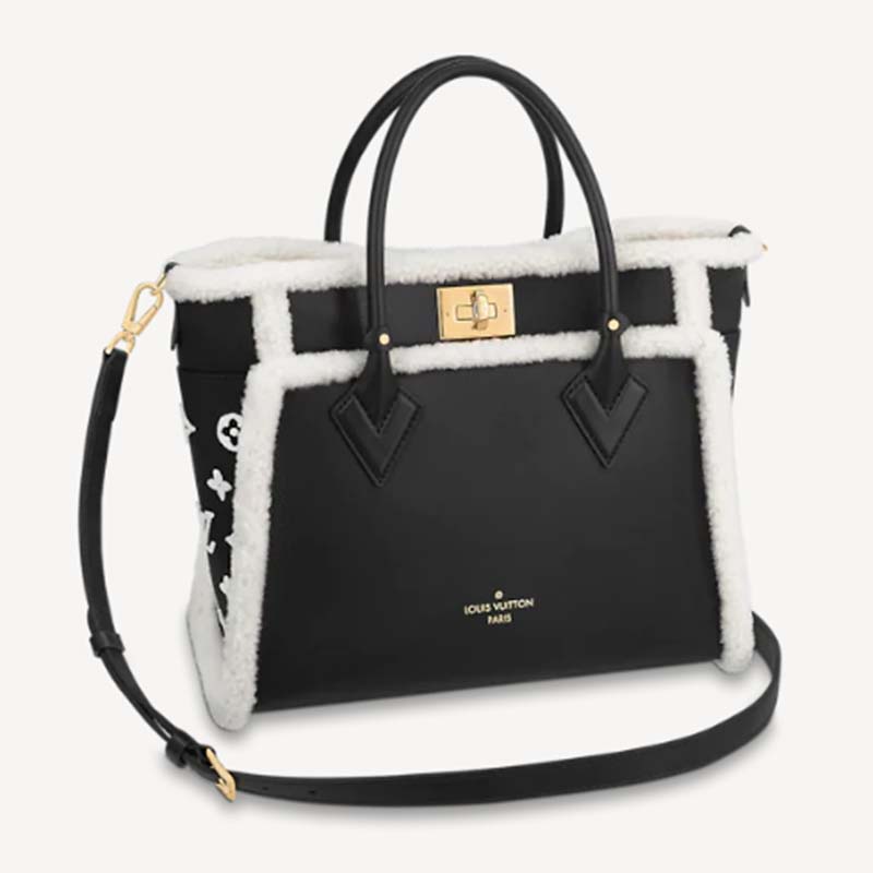 LOUIS VUITTON Shearling bag speedy Limited Edition Black Leather ref.450611  - Joli Closet