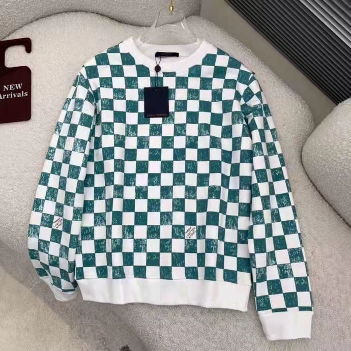 Louis Vuitton LV Men Damier Printed Crewneck Cotton Ocean Classic Sweatshirt  Shape - LULUX