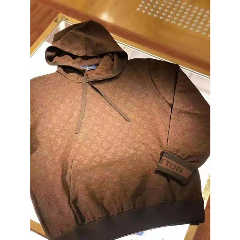 LOUIS VUITTON sweats hoodie cotton Brown Used mens size XS LV