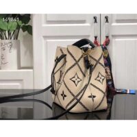 Louis Vuitton LV Women NéoNoé MM Bucket Bag Beige Embroidered Embossed Grained Cowhide (1)