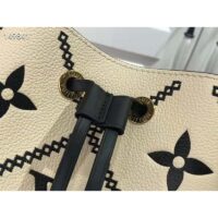 Louis Vuitton LV Women NéoNoé MM Bucket Bag Beige Embroidered Embossed Grained Cowhide (1)