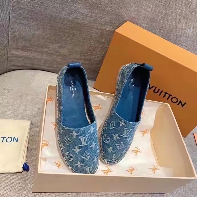 Louis Vuitton LV Monogram Espadrilles - Blue Flats, Shoes - LOU753971