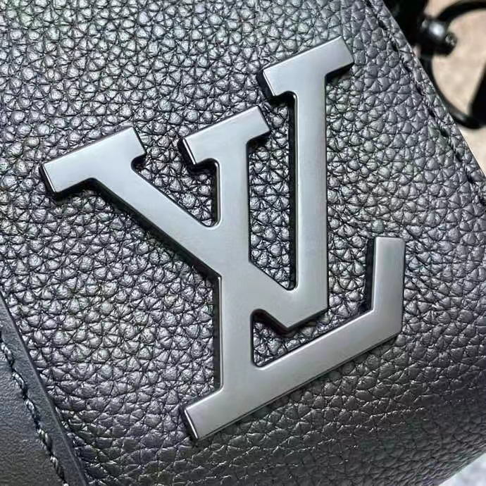 Louis Vuitton LV City Keepall Aerogram Grained Calf Leather Black Shoulder  Bag