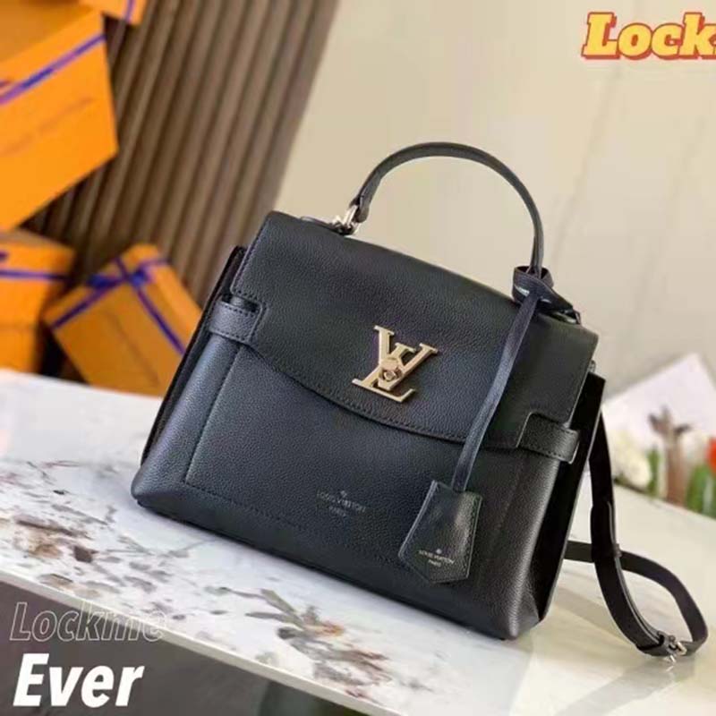 Louis Vuitton Black Soft Calfskin Lockme Ever BB For Sale at