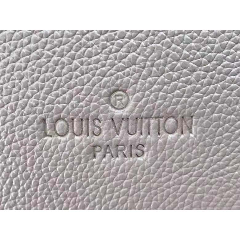 LOUIS VUITTON Lockme Ever MM Handbag Greige Gray Soft Grained Calfskin  M56094
