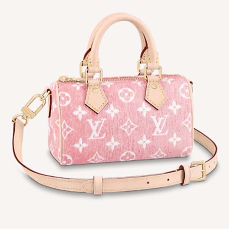 Speedy leather handbag Louis Vuitton Pink in Leather - 27138210