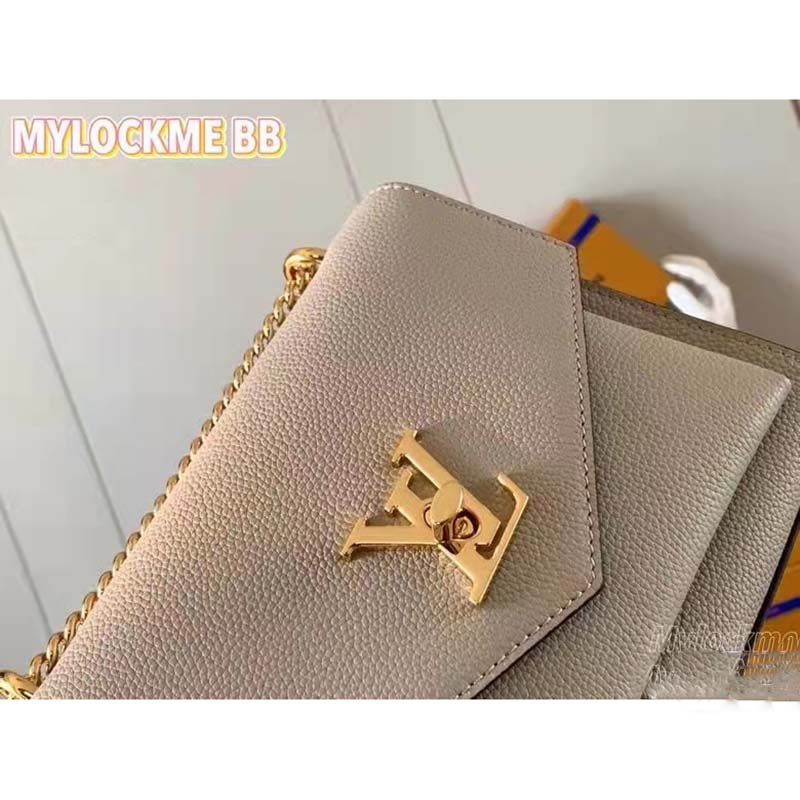Mylockme Chain Bag Lockme Leather in Beige - Handbags M56137, LOUIS  VUITTON ®