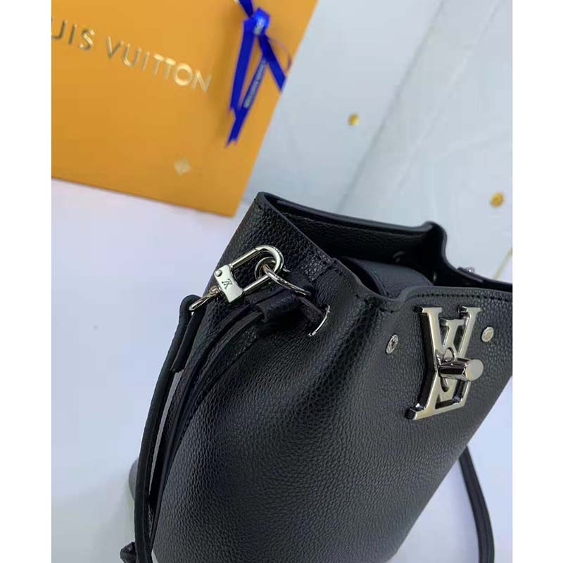 Louis Vuitton Nano Lockme Bucket Bag - Black Bucket Bags, Handbags -  LOU716412