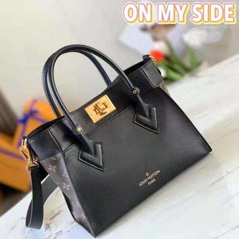 Louis Vuitton Monogram On My Side PM - Black Handle Bags, Handbags