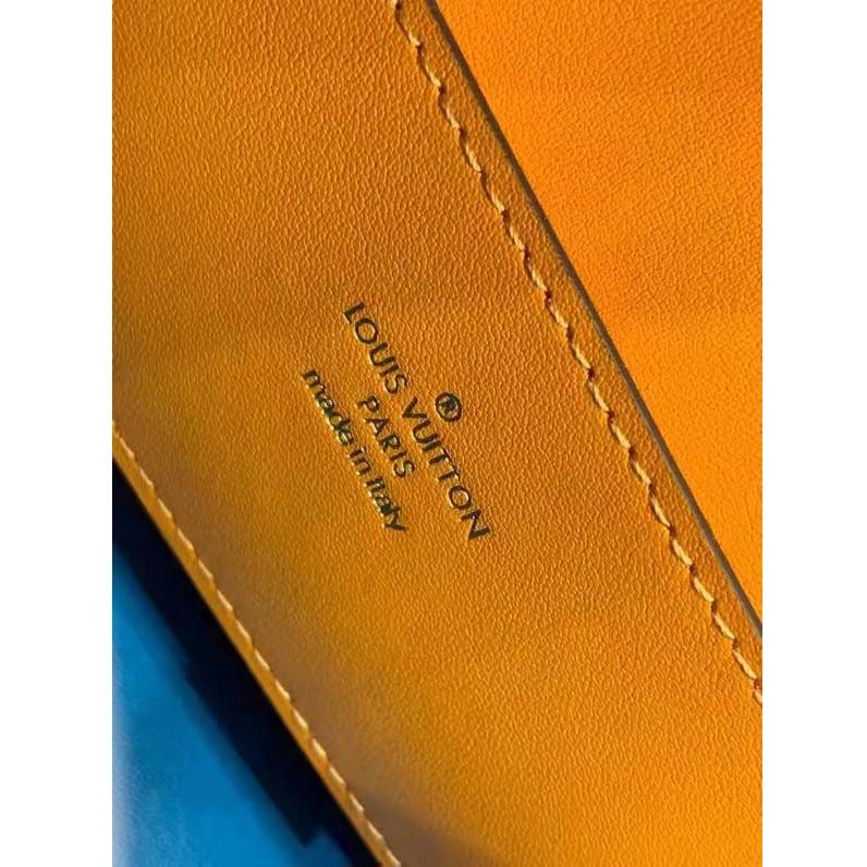 Louis Vuitton Sunbeam Yellow Calfskin Leather LV Pont 9 Soft PM Bag