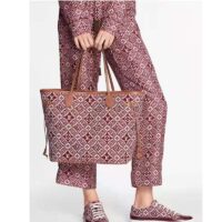 Louis Vuitton LV Women Since 1854 Neverfull MM Tote Red Monogram Flowers Canvas (7)