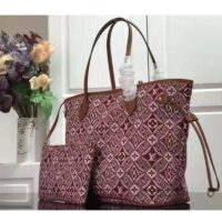 Louis Vuitton LV Women Since 1854 Neverfull MM Tote Red Monogram Flowers Canvas (7)