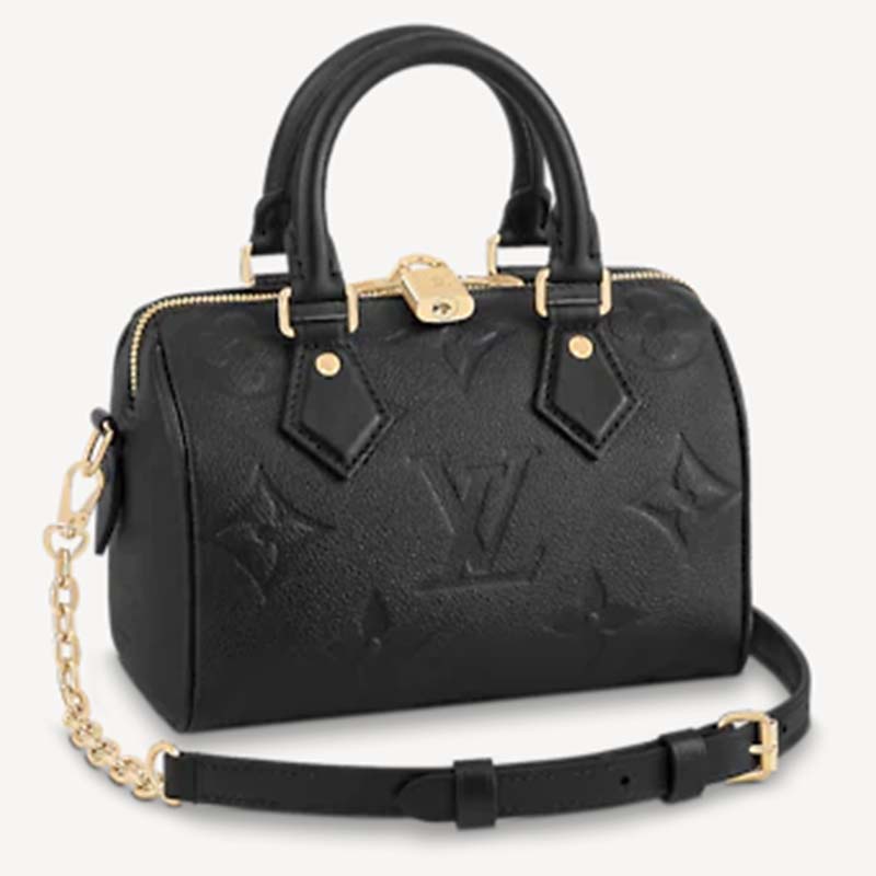 Louis Vuitton Speedy Bandouliere Monogram Empreinte Black/Beige in Embossed  Grained Cowhide Leather with Gold-tone - US