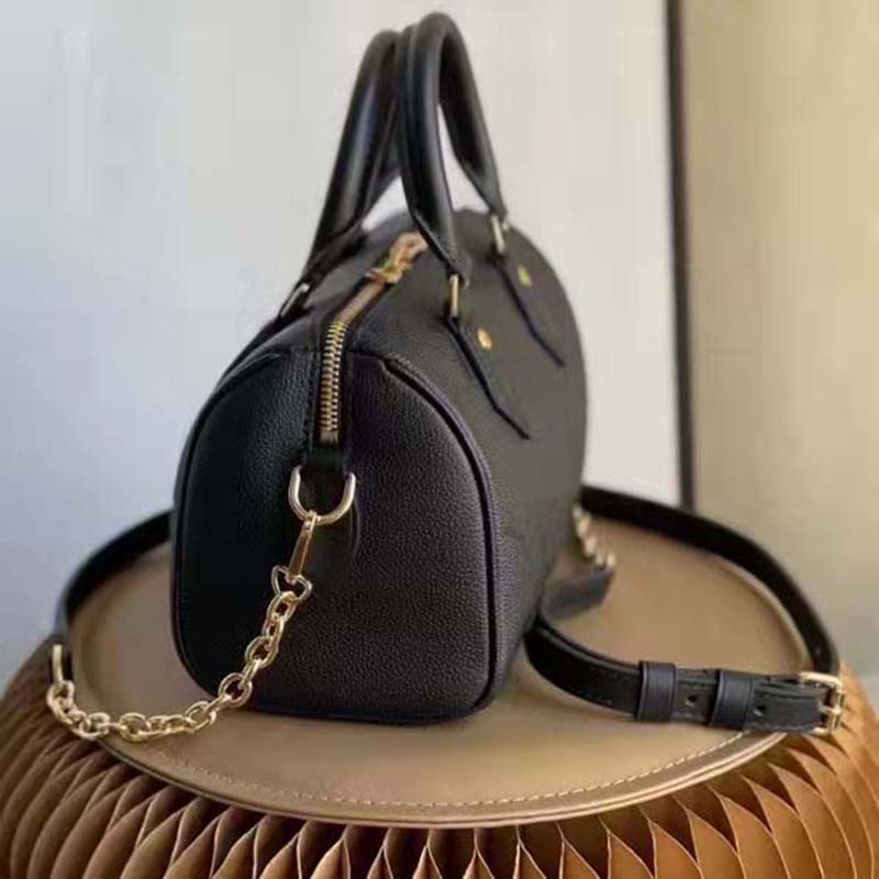 Speedy bandoulière cloth handbag Louis Vuitton Black in Cloth - 37182101