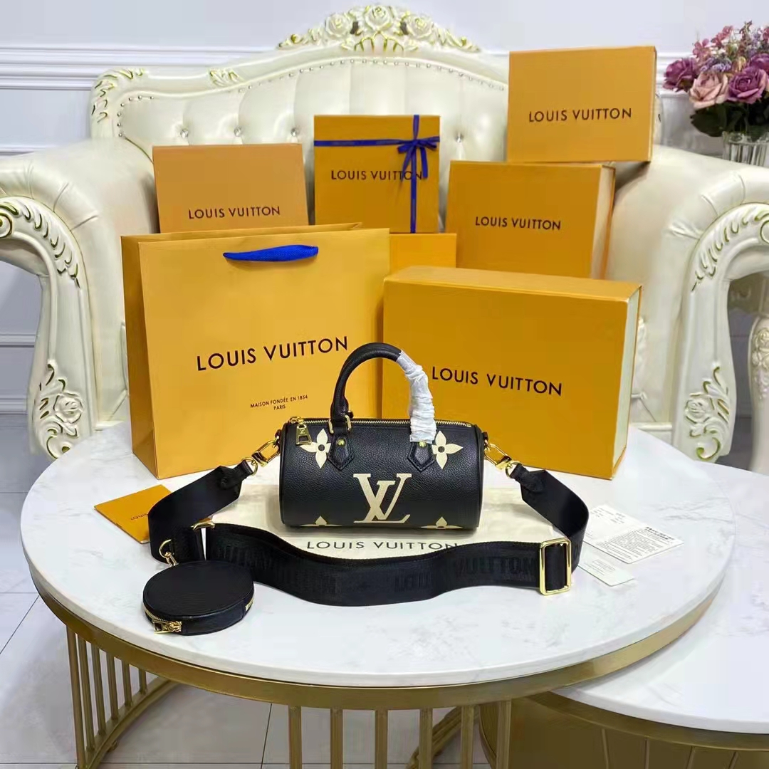 Papillon leather handbag Louis Vuitton Beige in Leather - 26765648