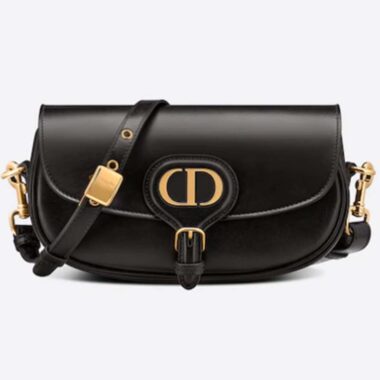 Dior Women CD Dior Bobby East-West Bag Black Box Calfskin