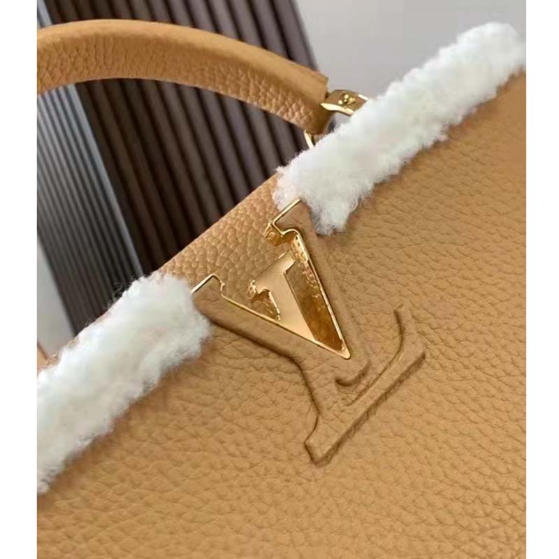 Louis Vuitton Arizona Taurillon and Shearling Capucines BB For