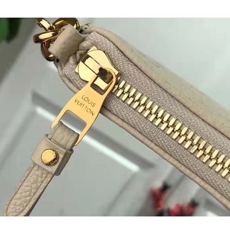 Louis Vuitton LV Women Easy Pouch On Strap Beige Monogram Supple Grained  Cowhide - LULUX