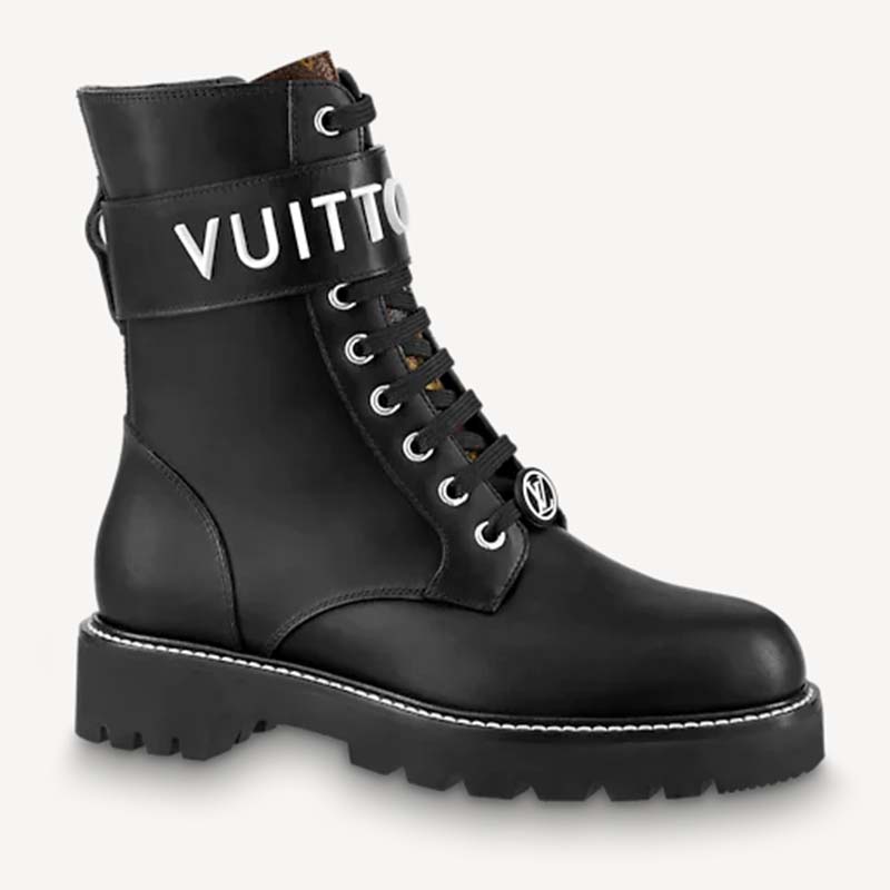 Louis Vuitton Women Territory Flat Higher Ranger Black Calf Leather LV  Circle - LULUX