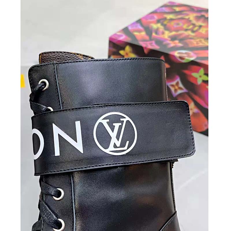 Louis Vuitton LV Women Territory Flat Ranger Black Patent Calf