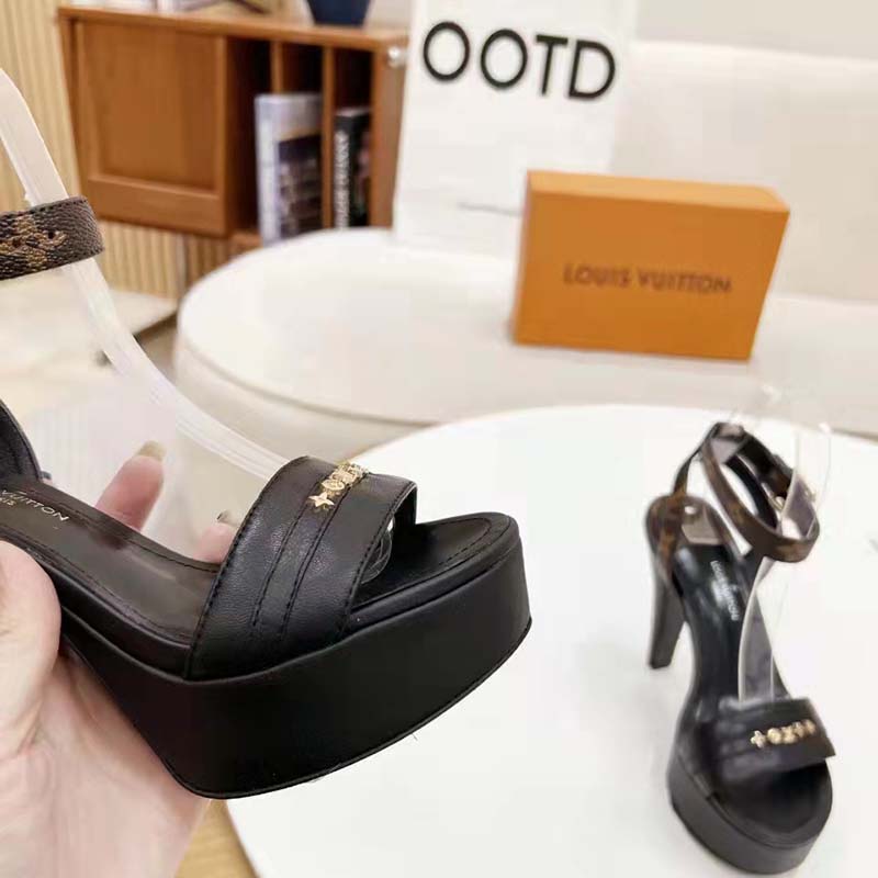 Louis Vuitton Afterglow Sandal BLACK. Size 39.0