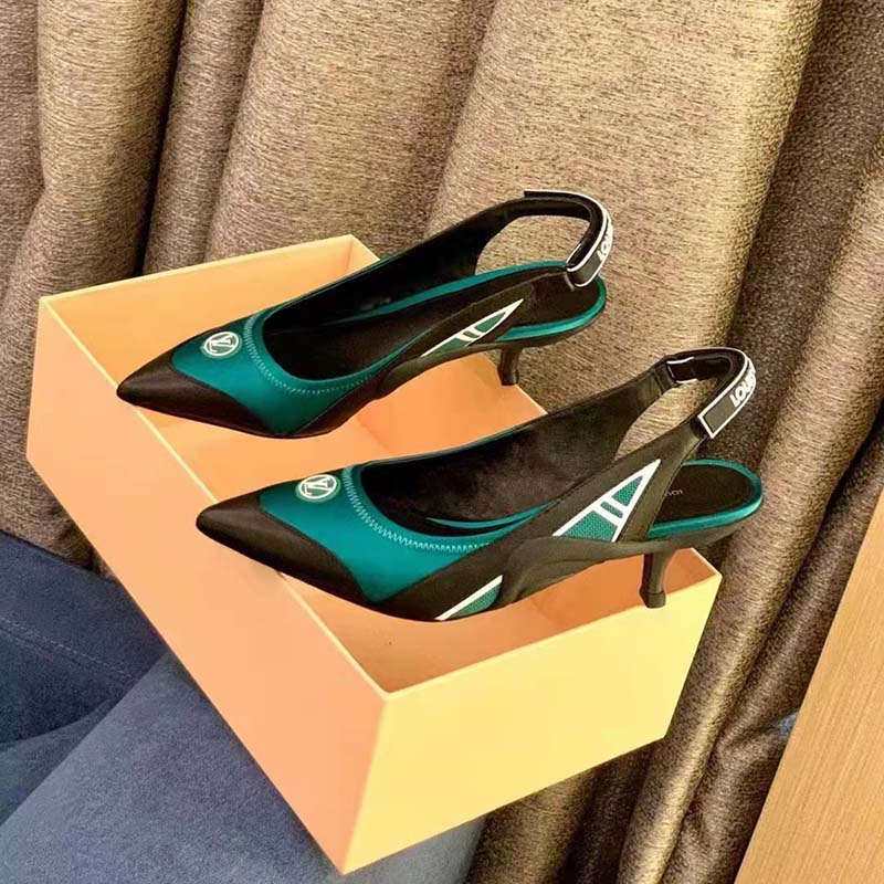 Louis Vuitton Archlight Slingback Pumps 5.5cm in Satin and